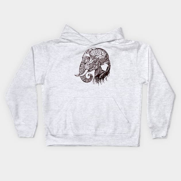 Elephant Kids Hoodie by LastViewGallery